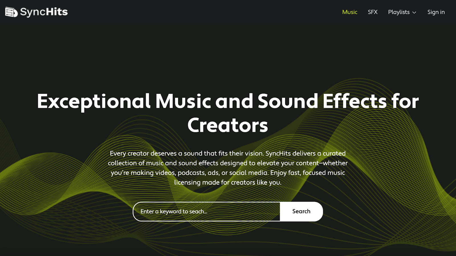 Royalty-free music and sound effects